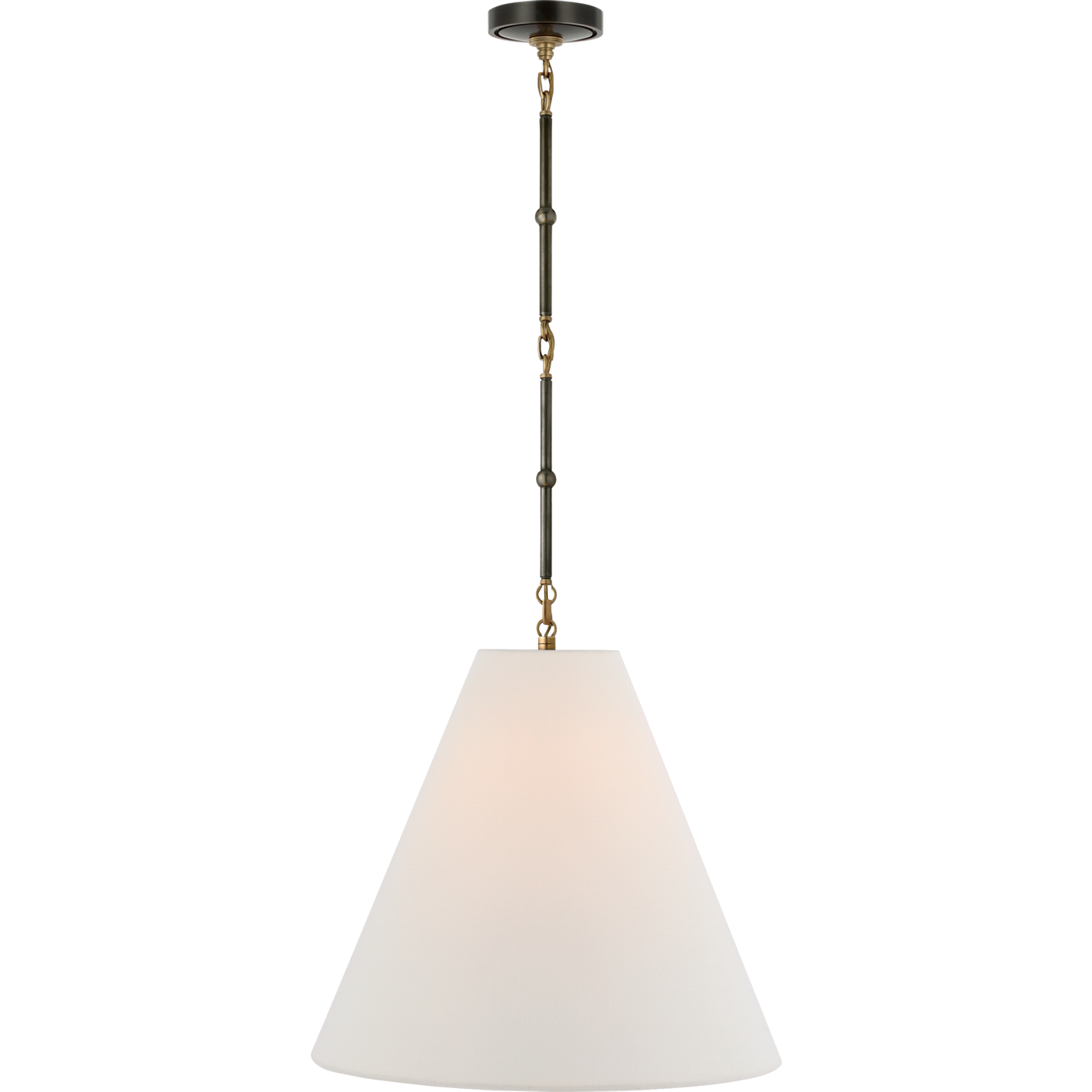 Goodman Medium Hanging Light with Linen Shade