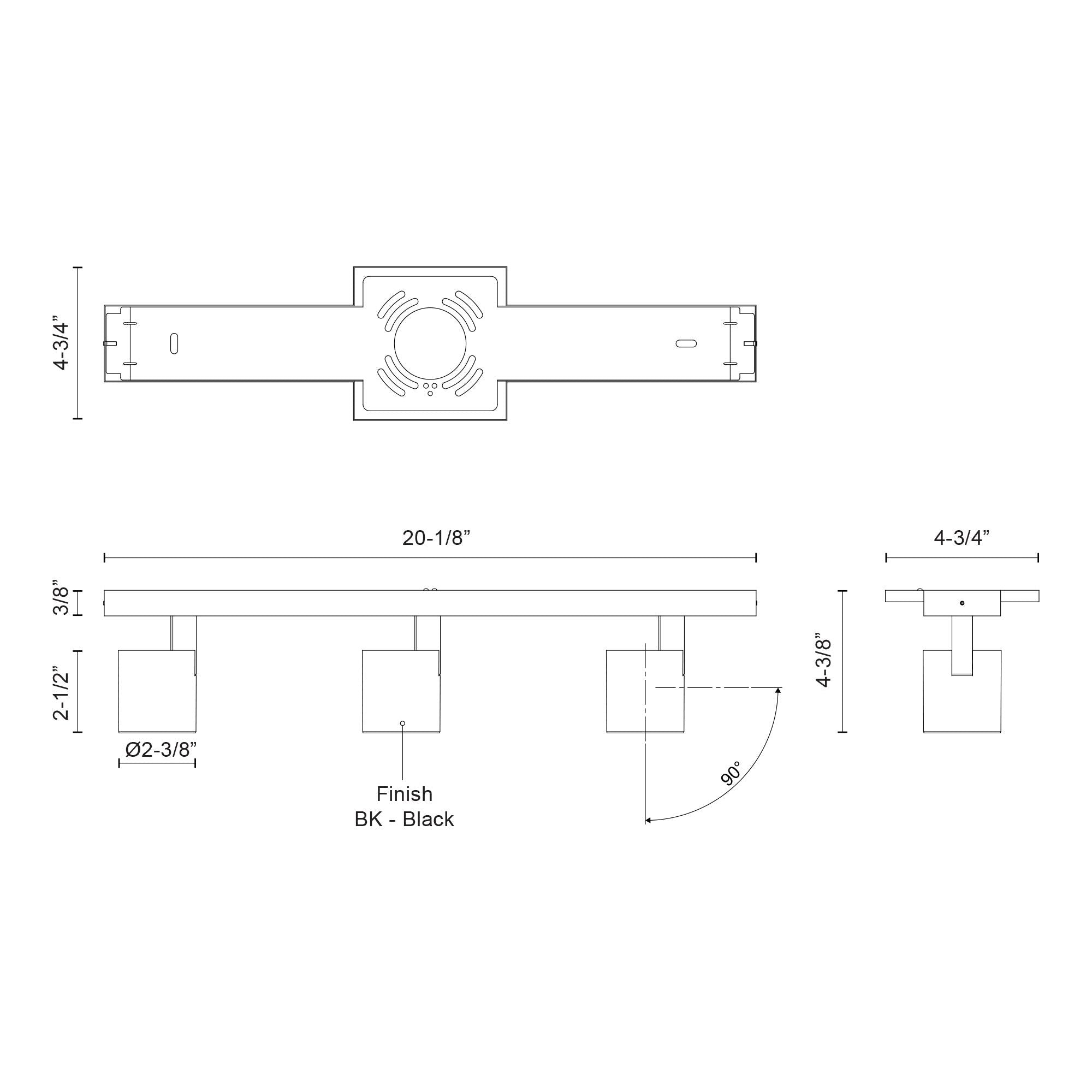 Arnold 3-Head LED Track Light