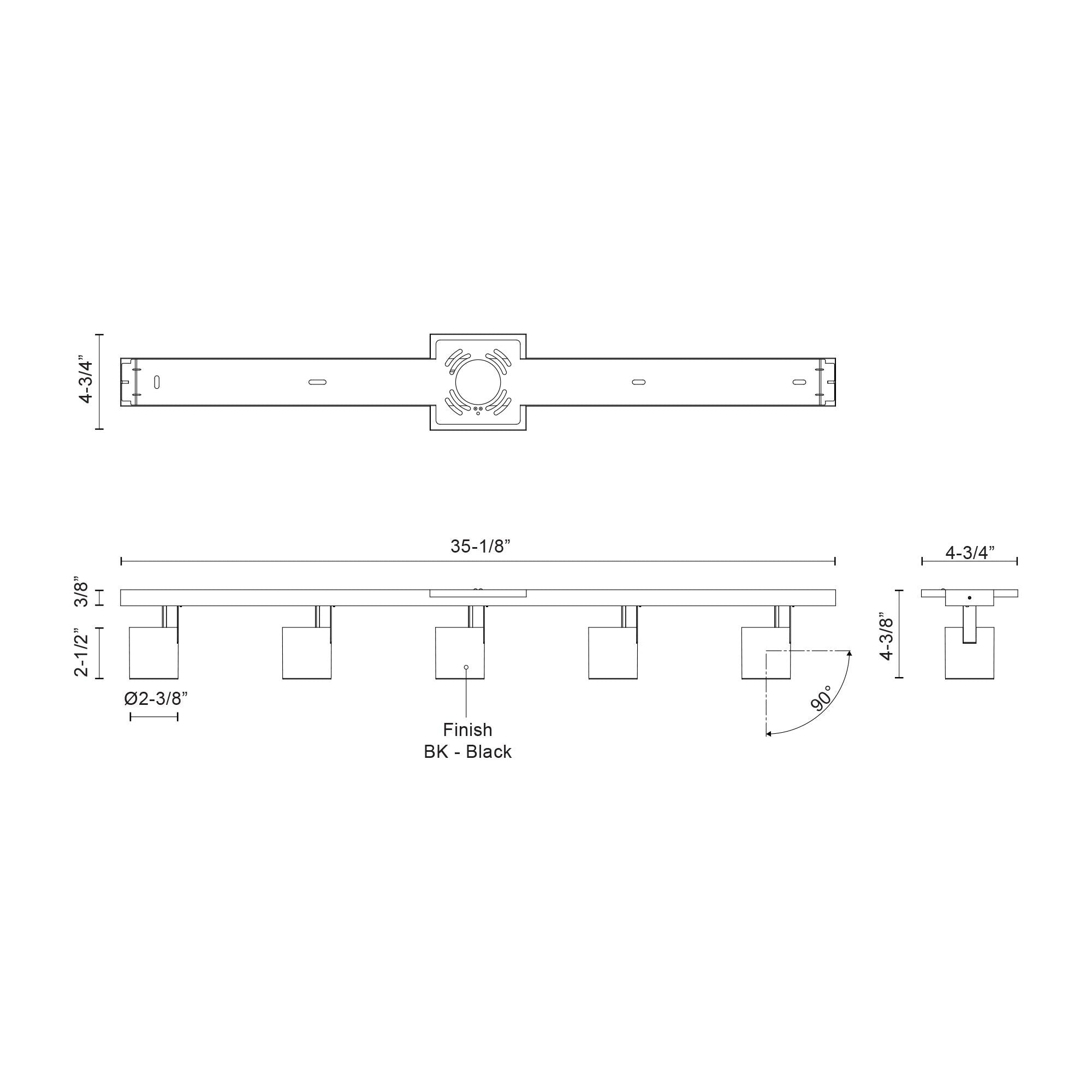 Arnold 5-Head LED Track Light