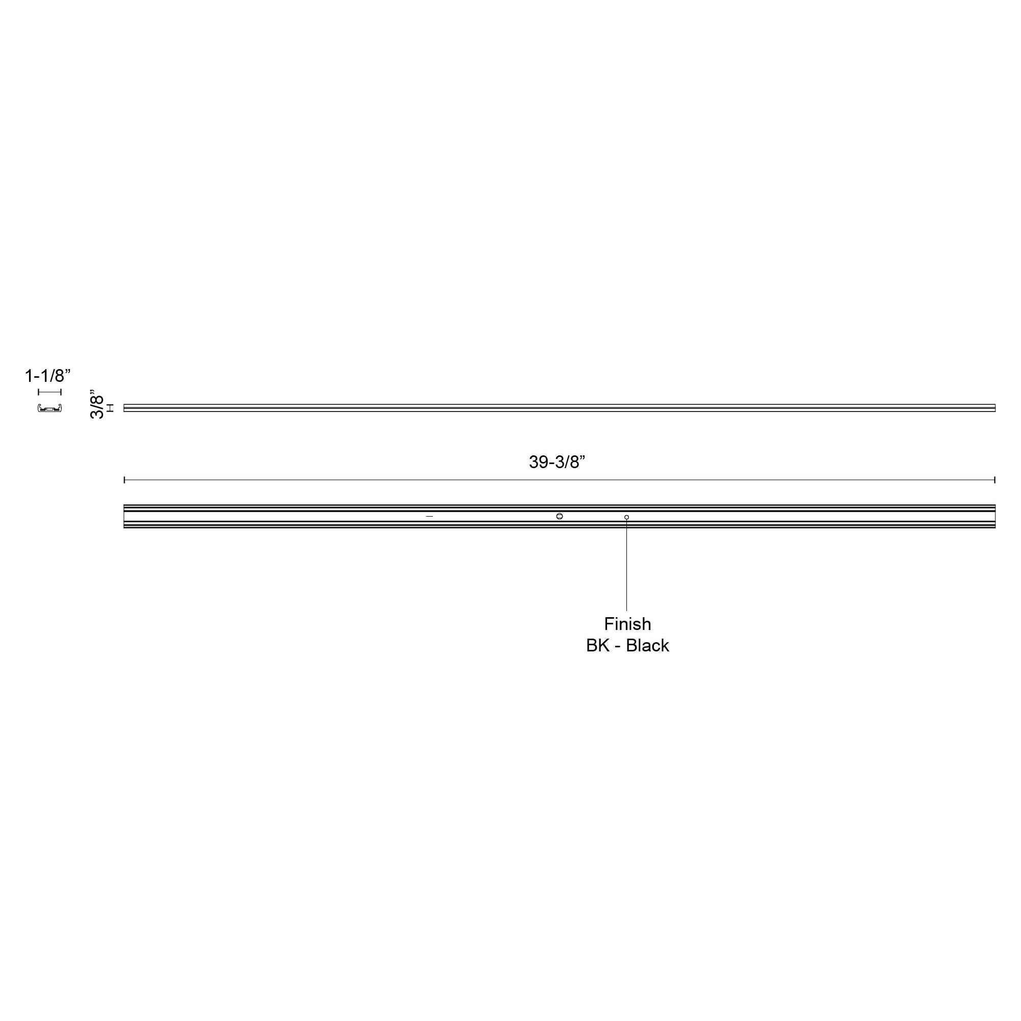 39" Trilo Track Rail