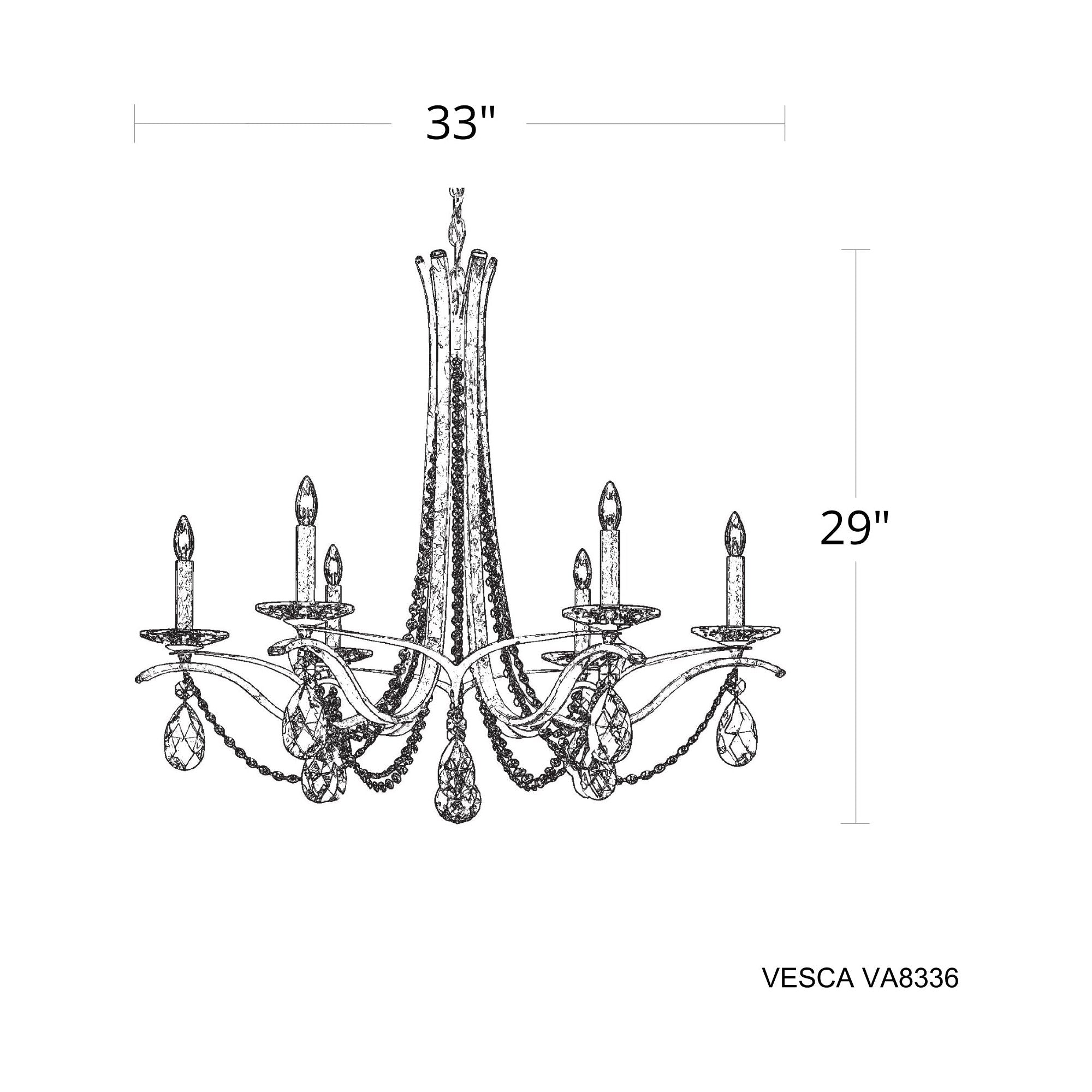 Vesca 6-Light Chandelier