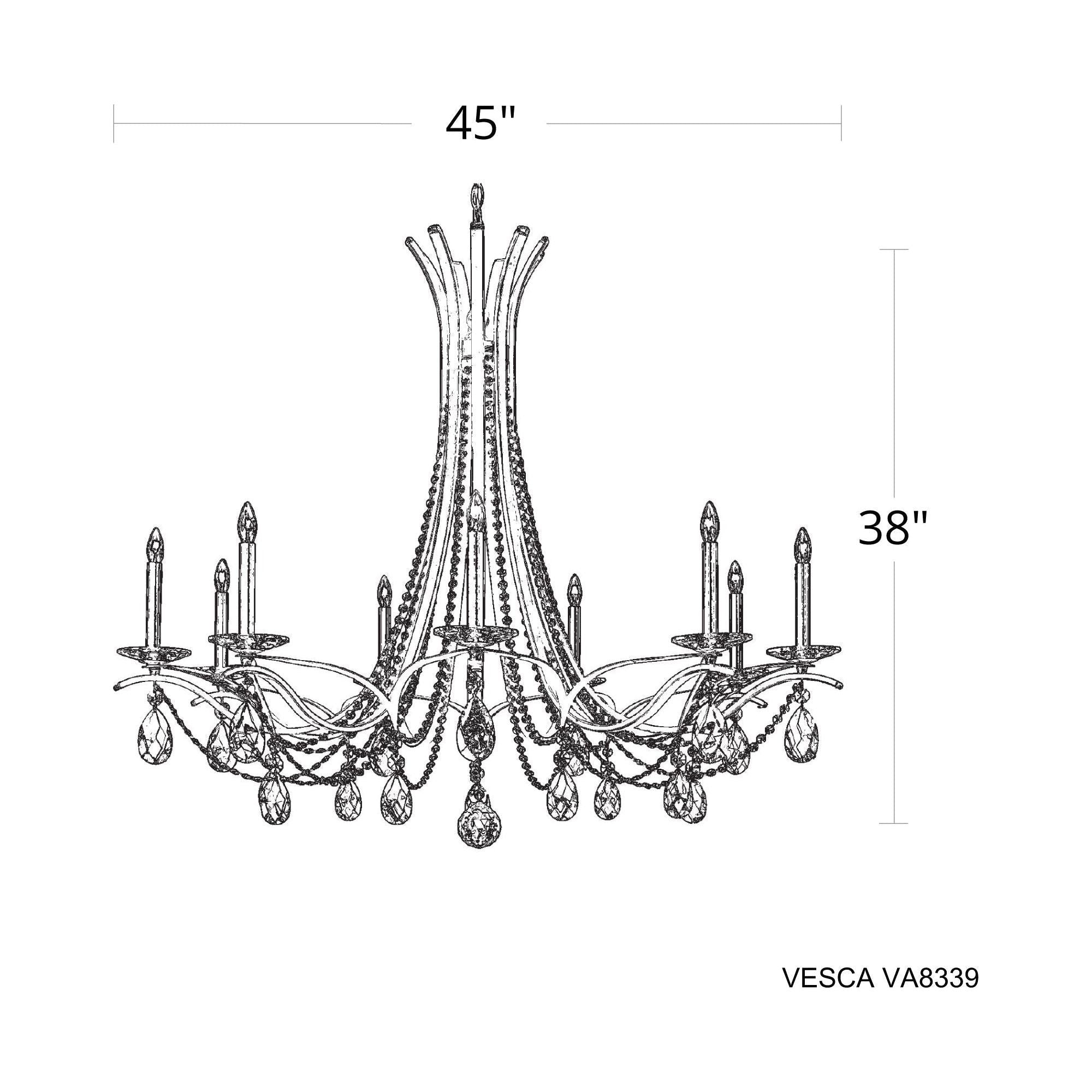 Vesca 9-Light Chandelier