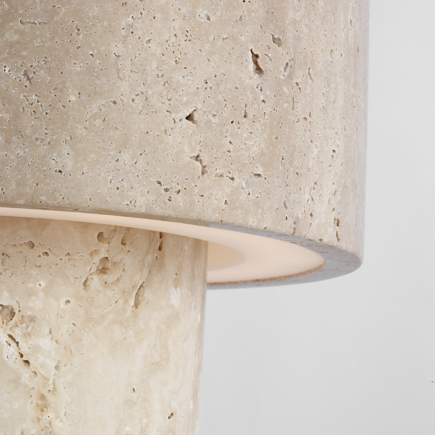 Kennett Small Travertine Table Lamp