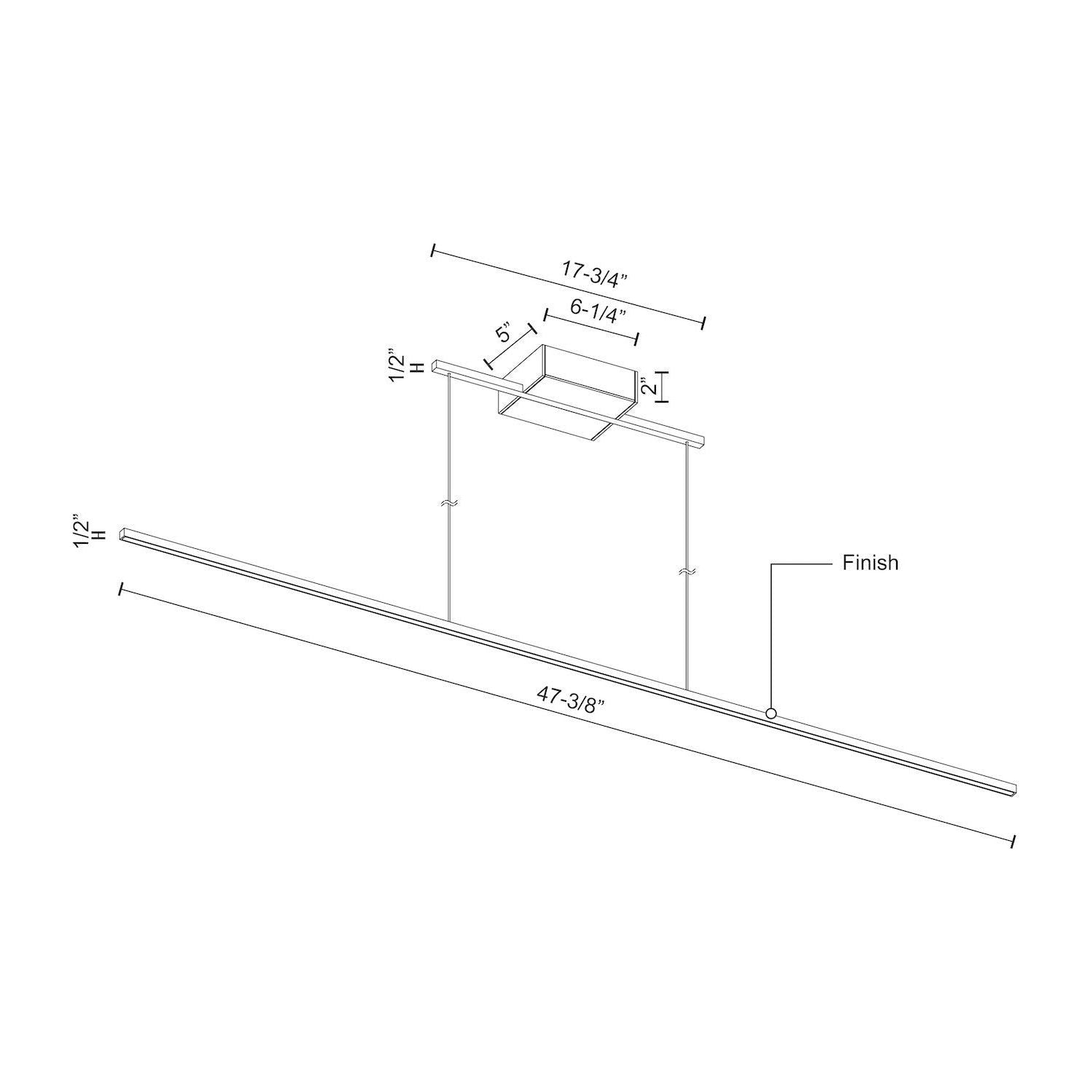 Vega Minor 48" LED Linear Pendant