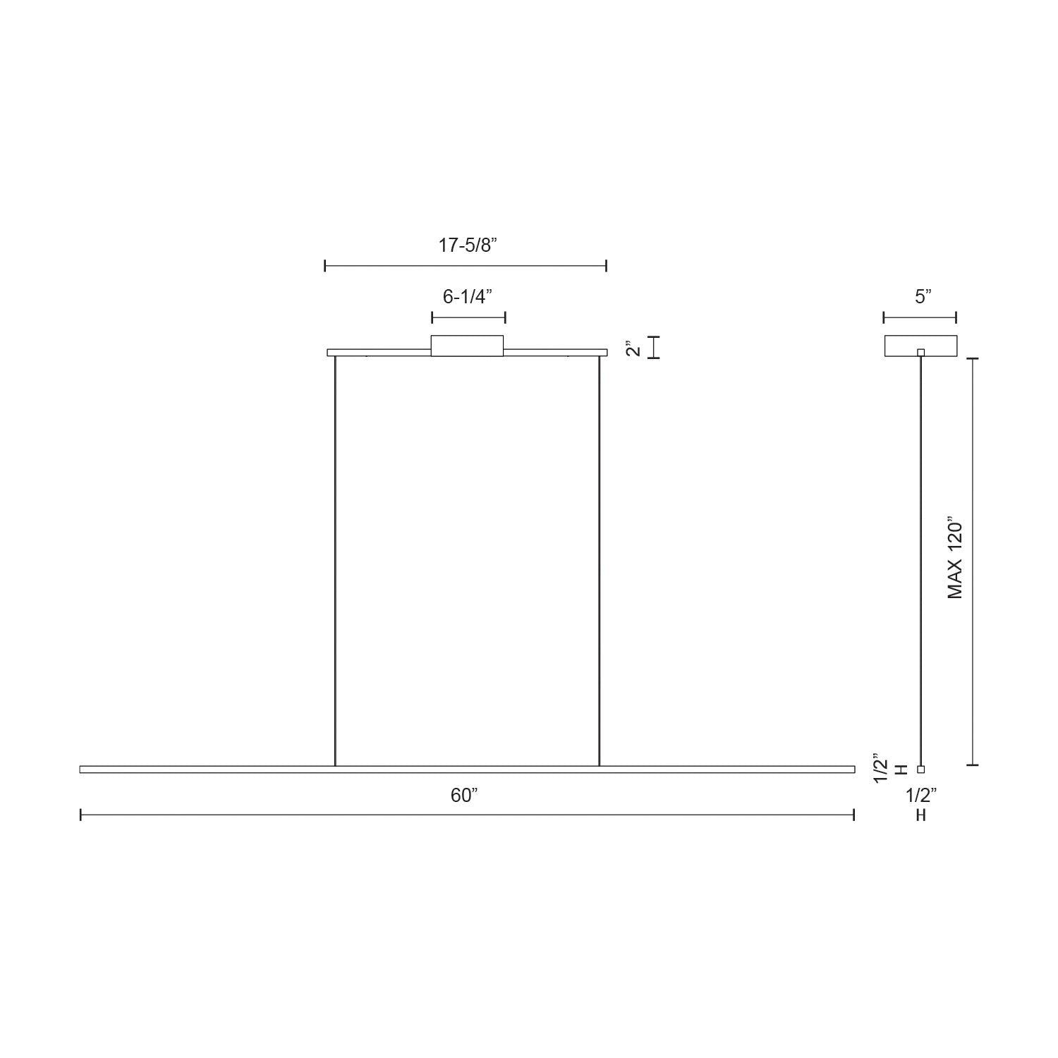 Vega Minor 60" LED Linear Pendant