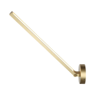 Adjustable LED picture light smaller version with pivoting arm in brushed gold finish, shown at angle, product photo