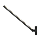 Adjustable LED picture light smaller version with pivoting arm in matte black finish, shown at angle, product photo
