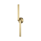 Adjustable LED picture light with pivoting arm in brushed gold finish, shown in vertical position, product photo