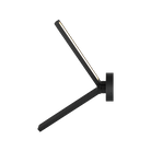 Adjustable LED picture light with pivoting arm in matte black finish, shown at angle, product photo