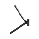 Adjustable LED picture light with pivoting arm in matte black finish, shown at angle, product photo