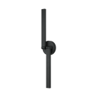 Adjustable LED picture light with pivoting arm in matte black finish, shown in vertical position, product photo