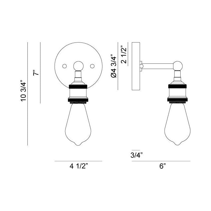 Bulstrode's Workshop 1-Light Wall Sconce