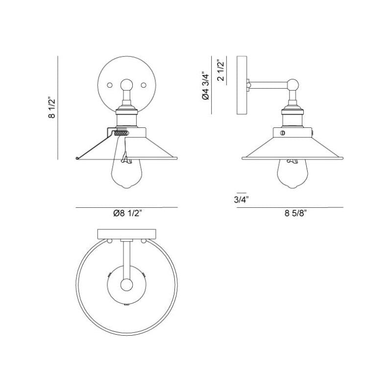 Bulstrode's Workshop 1-Light Wall Sconce