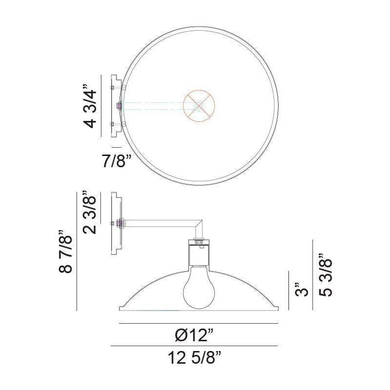 Farmley 1-Light 12" Wall Sconce