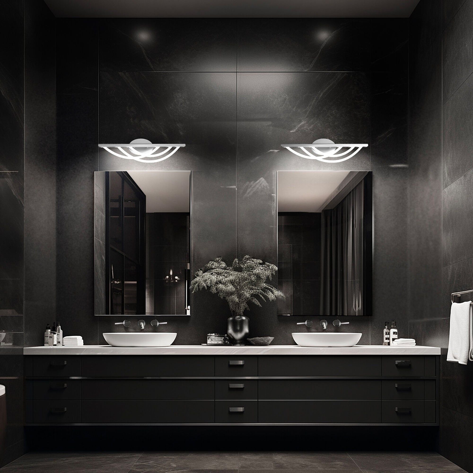 Swoop 24" LED Bath Vanity & Wall Light