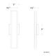Bastone 18" LED Outdoor Wall Sconce