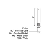 6" Fan Downrod