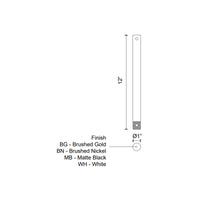 12" Fan Downrod