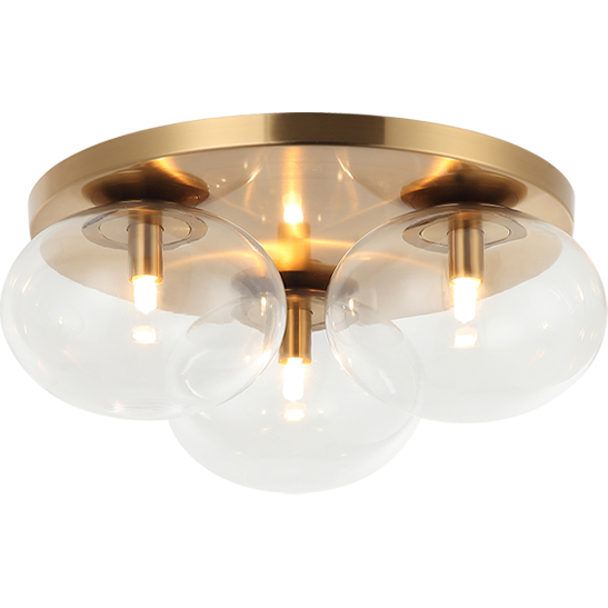 Bulbus 16" 3-Light Flush Mount