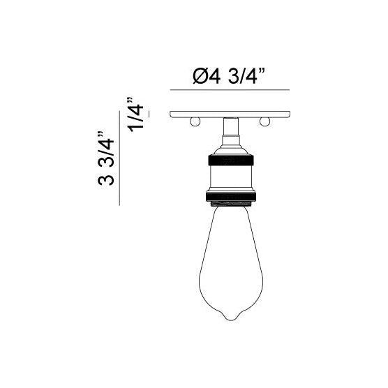 Bulstrode's Workshop 1-Light Ceiling Mount