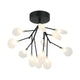 Hydrangea Bloom 12-Light Ceiling Mount