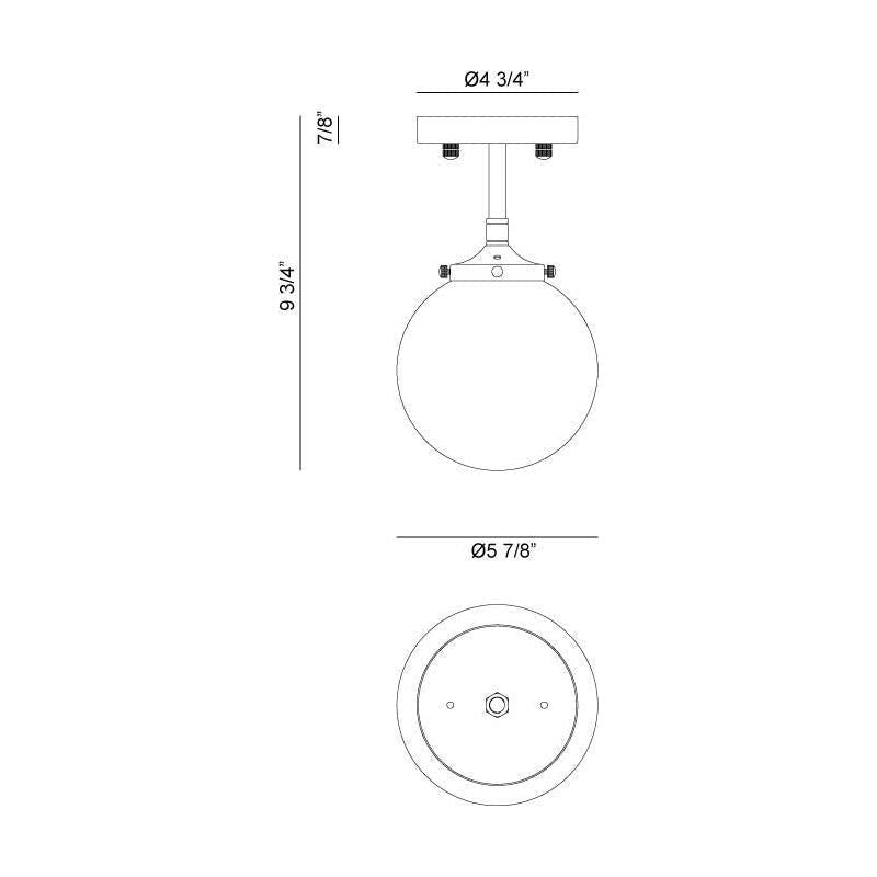 Maru 1-Light Ceiling Mount