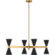 Visual Comfort Studio Collection - Albertine 8-Light Linear Chandelier - Lights Canada