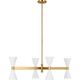 Visual Comfort Studio Collection - Albertine 8-Light Linear Chandelier - Lights Canada