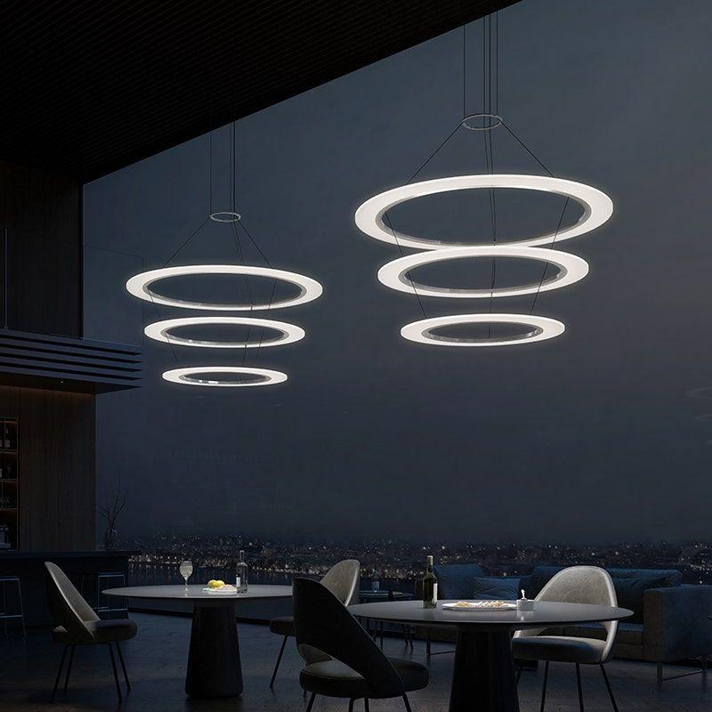 Arctic Rings Large Triple LED Ring Pendant