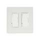 2 Dimmer Screwless Plate and Box