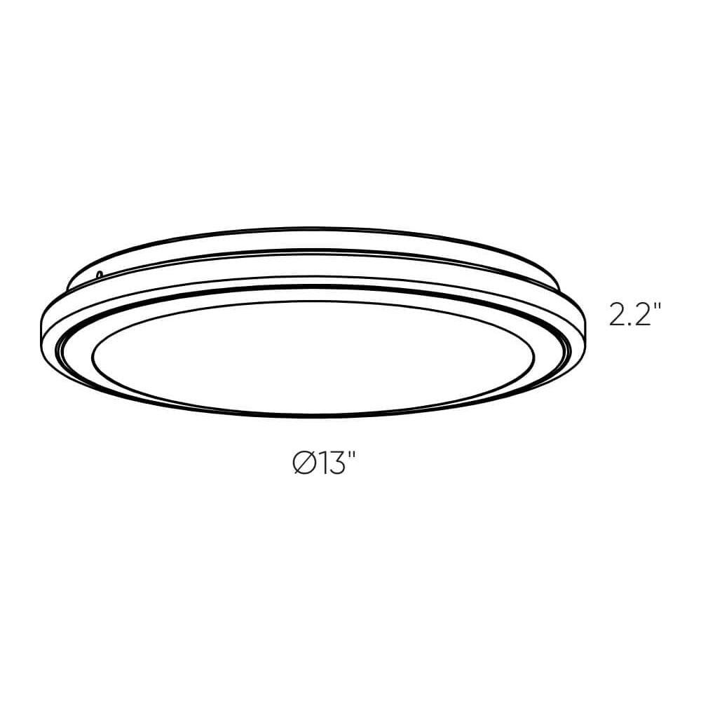 Ora 13" Round LED Glass Flush Mount