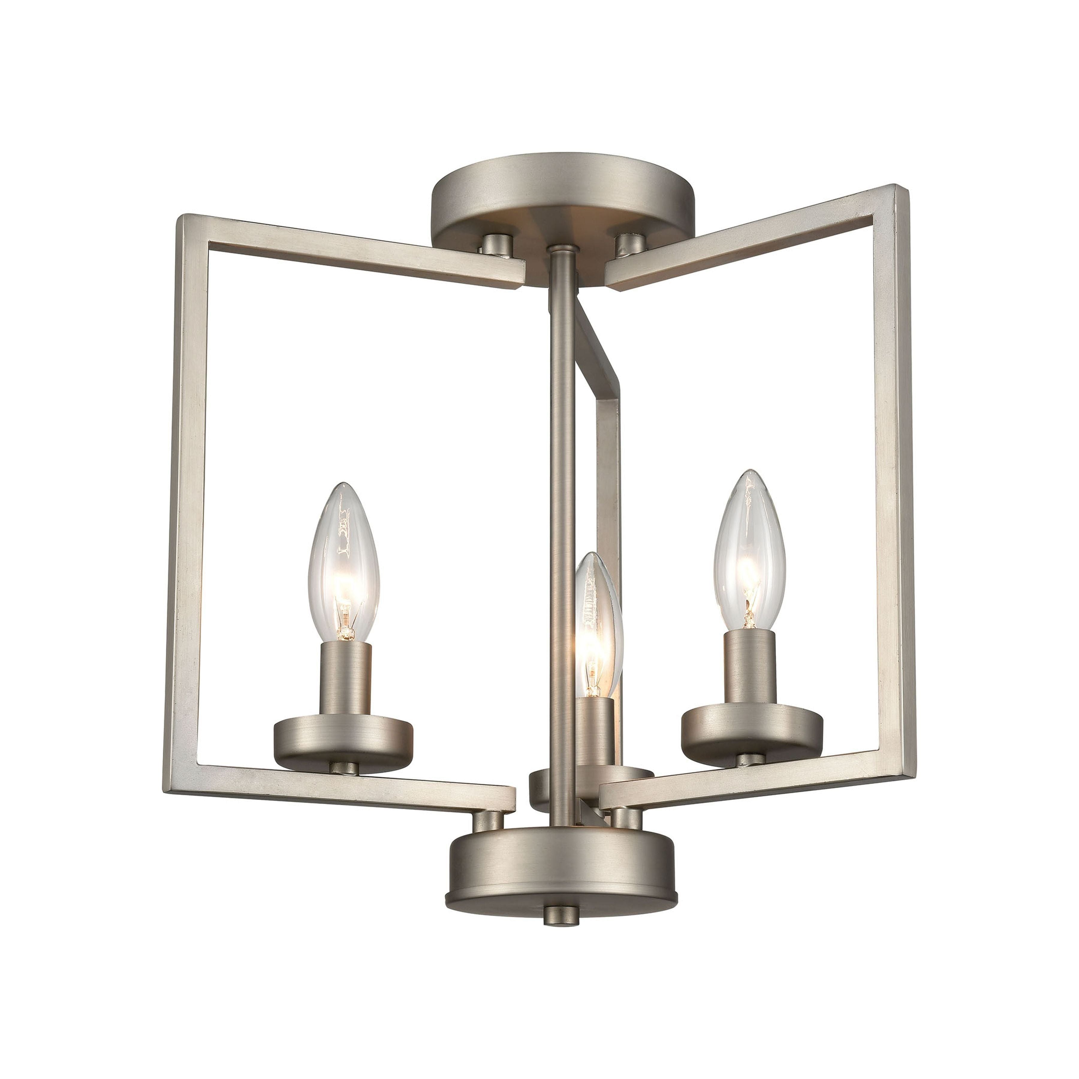 West End 14.5" Wide 3-Light Semi Flush Mount