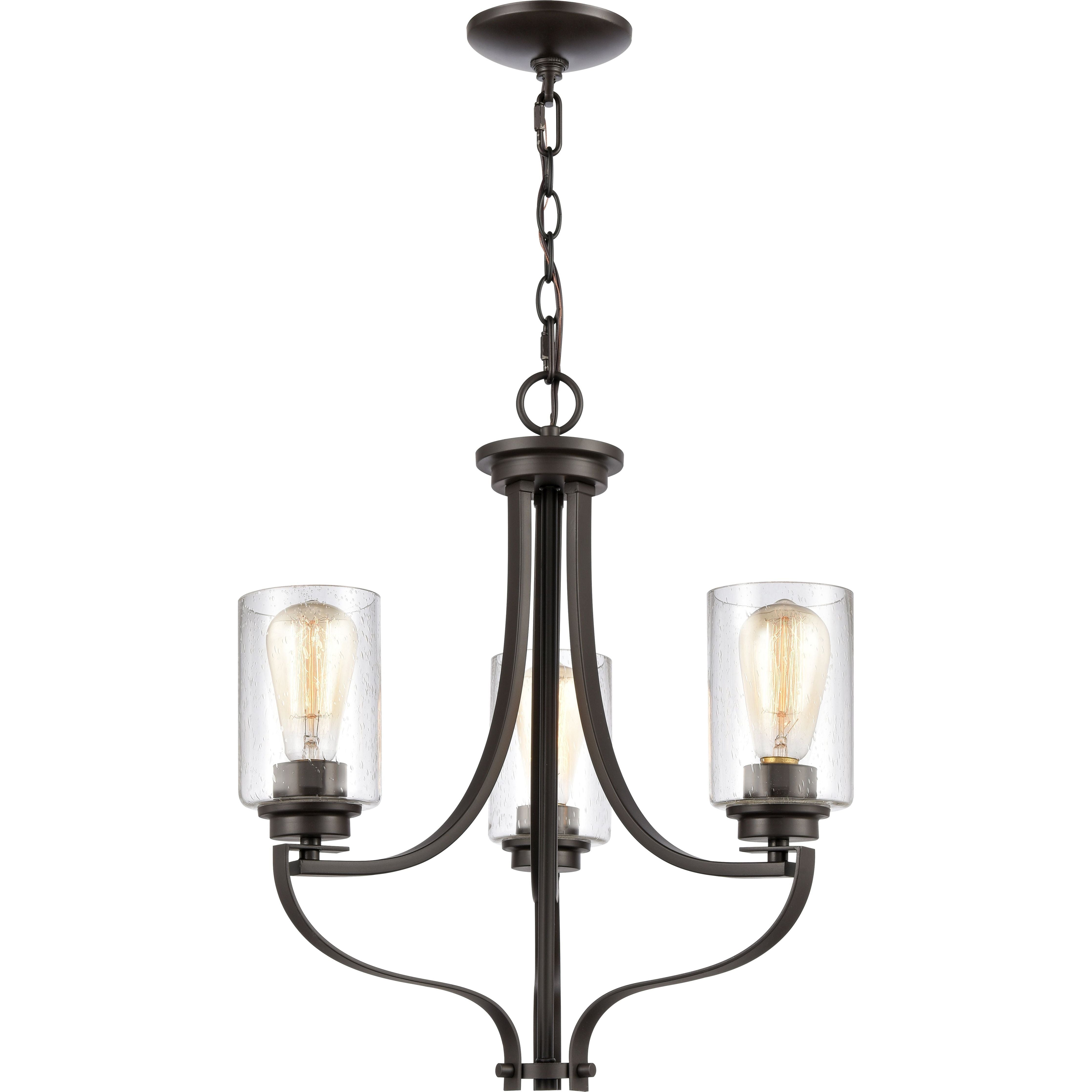 Market Square 19" Wide 3-Light Chandelier