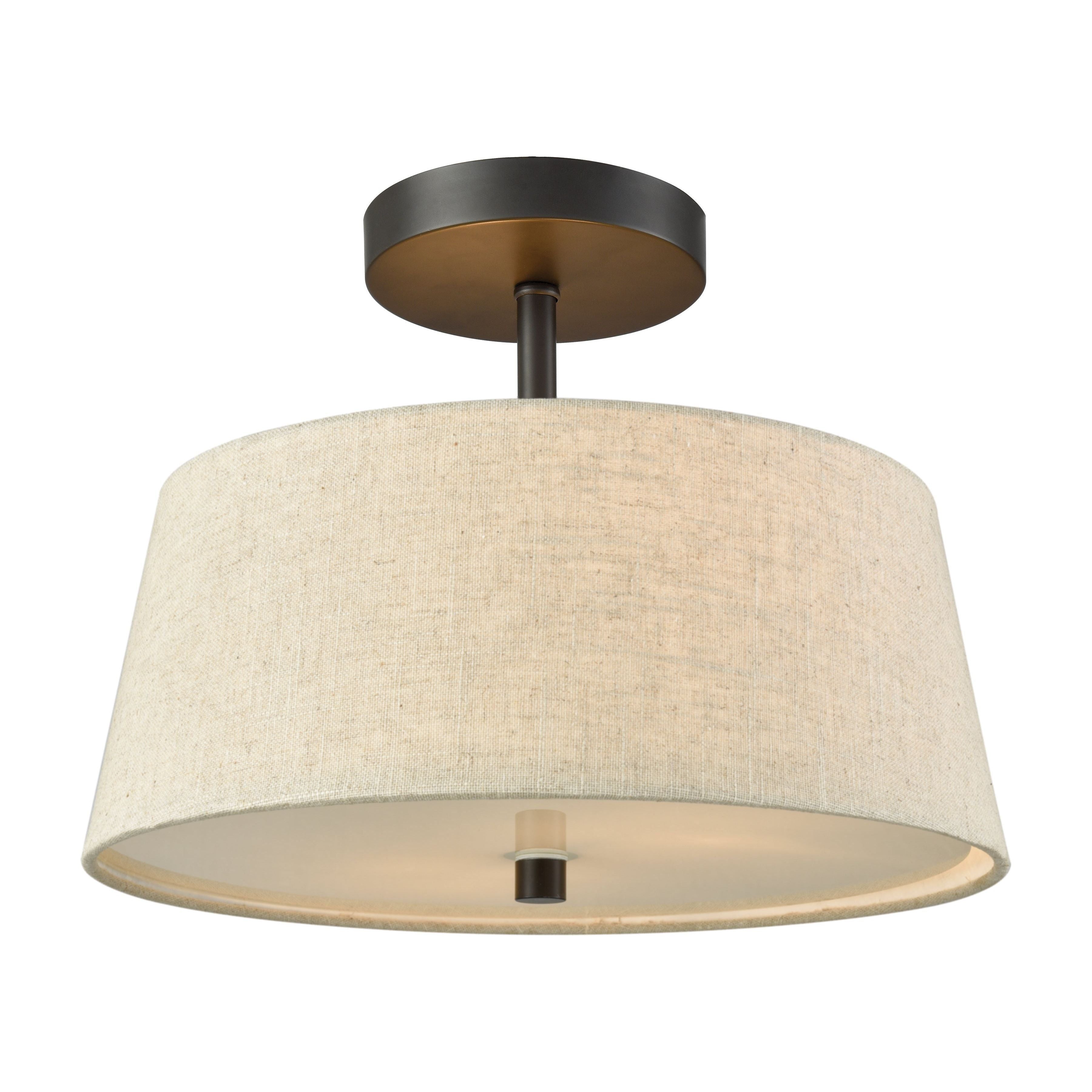 Morgan 15" Wide 2-Light Semi Flush Mount