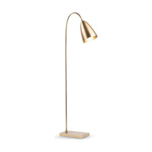 modern brass floor lamp with square base