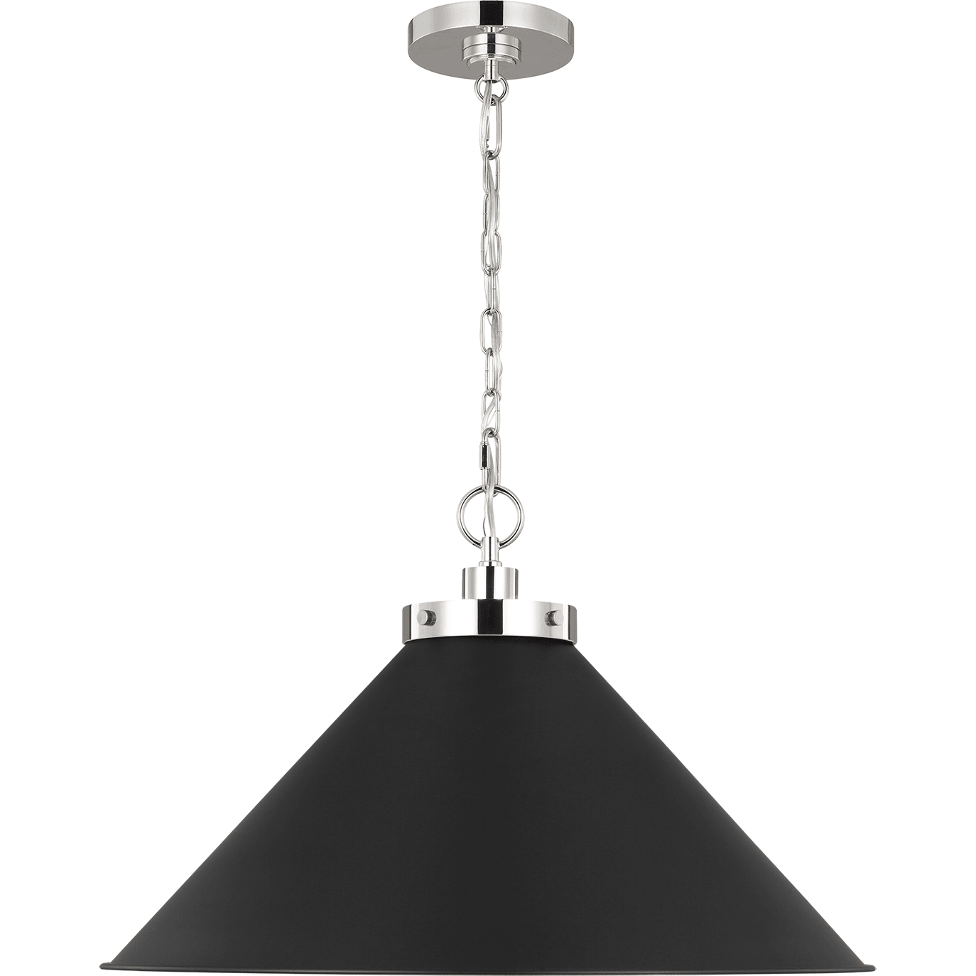 Visual Comfort Studio Collection - Wellfleet Wide Cone Pendant - Lights Canada