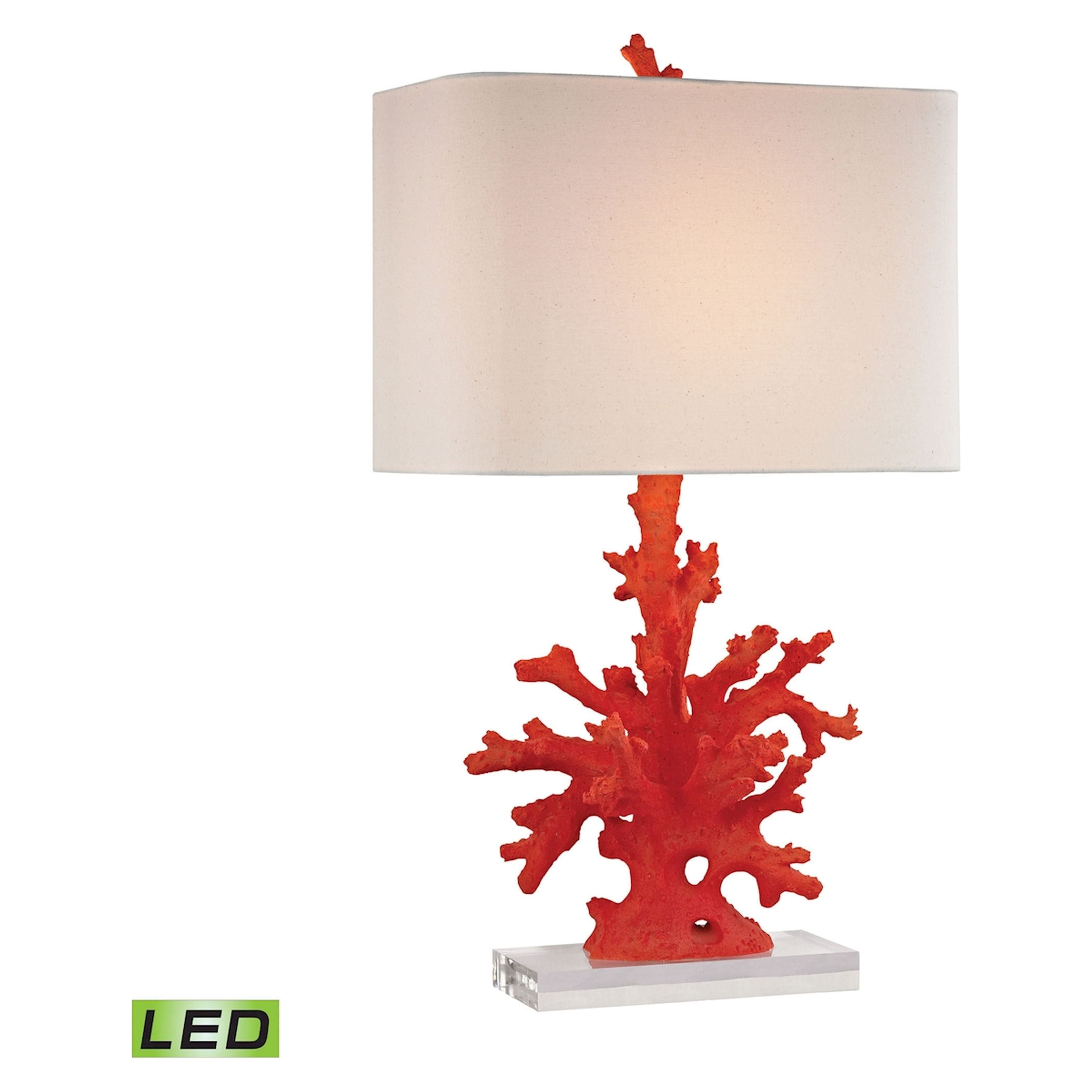 Red Coral 28" High 1-Light Table Lamp