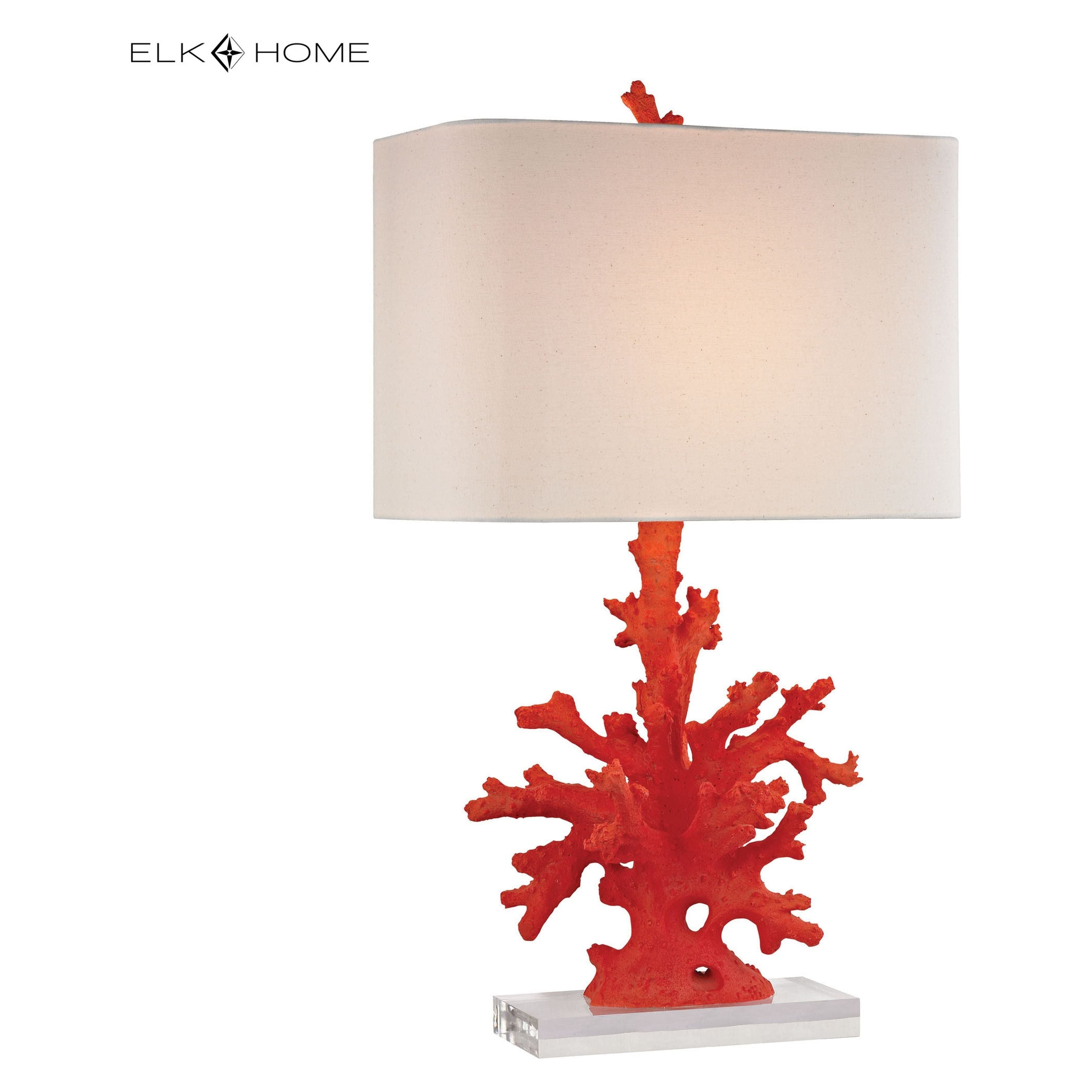 Red Coral 28" High 1-Light Table Lamp