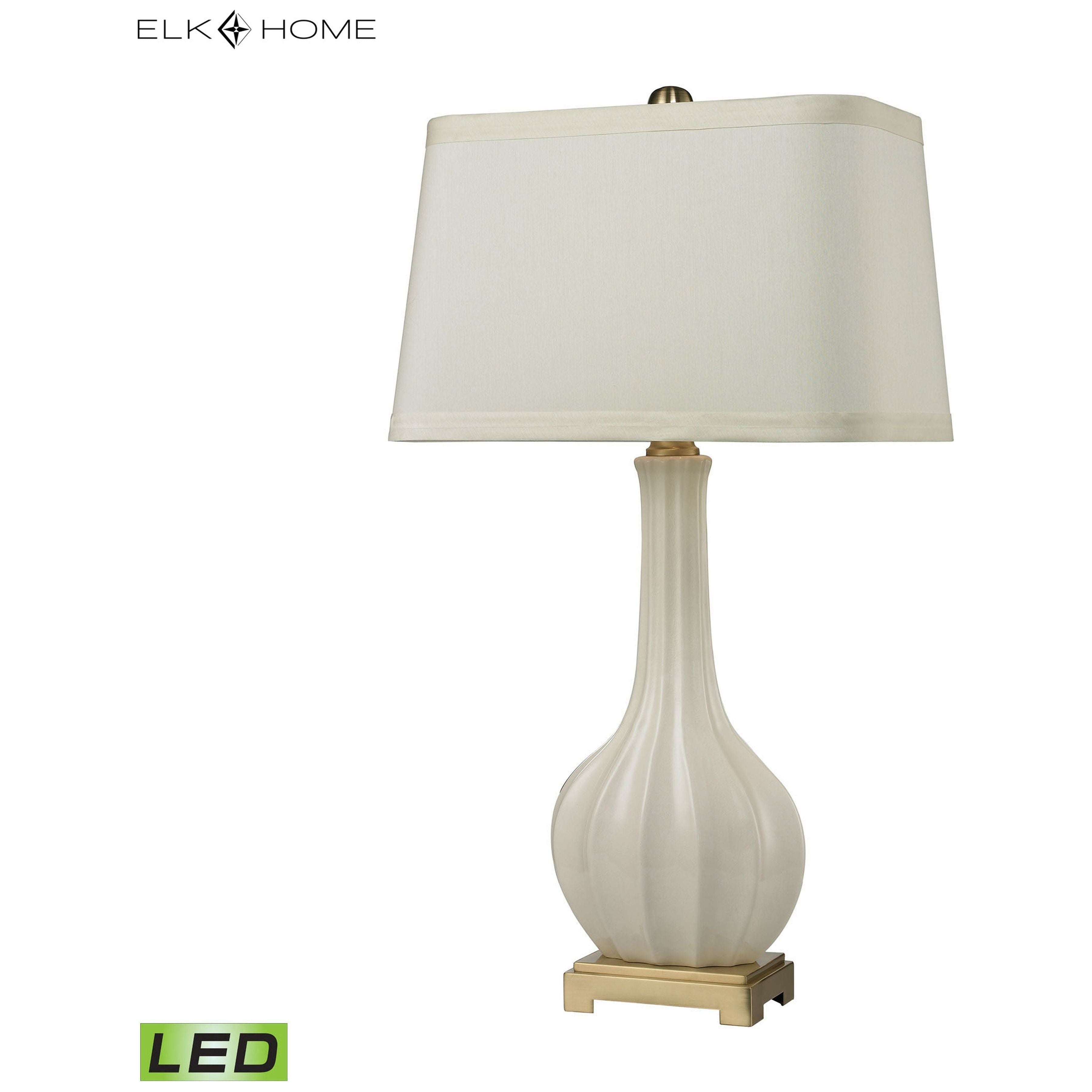 Fluted Ceramic 34" High 1-Light Table Lamp