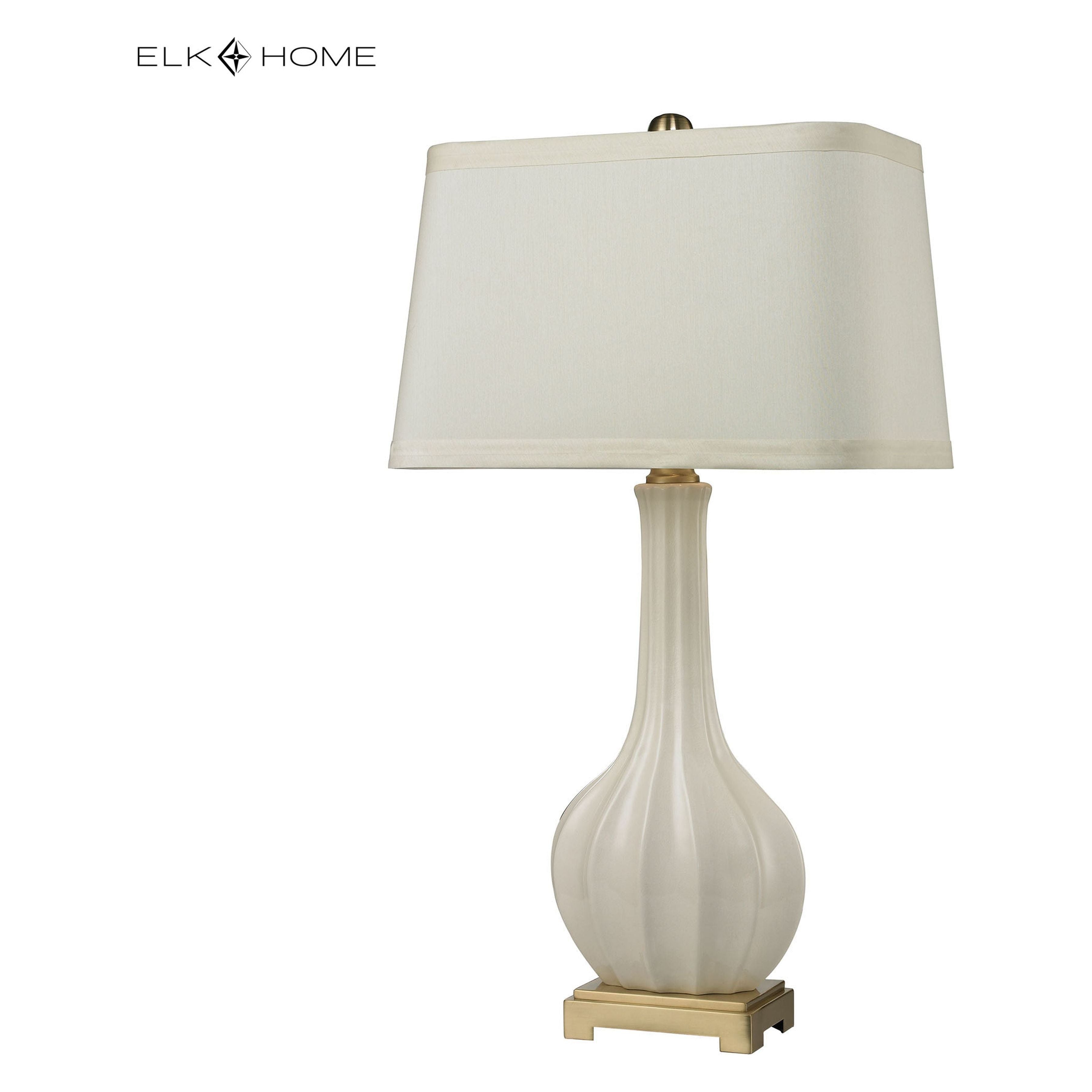 Fluted Ceramic 34" High 1-Light Table Lamp