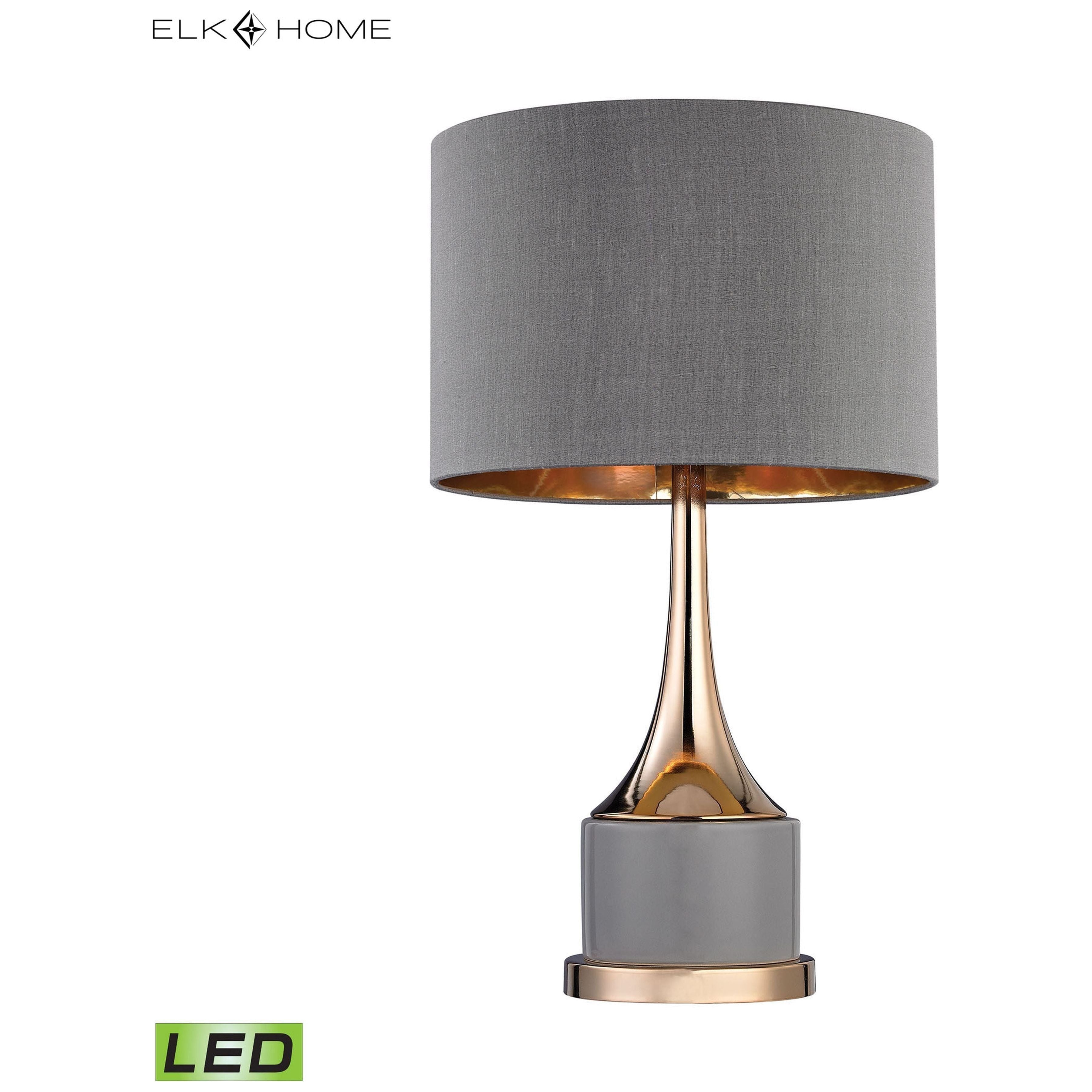 Gold Cone Neck 18.5" High 1-Light Table Lamp