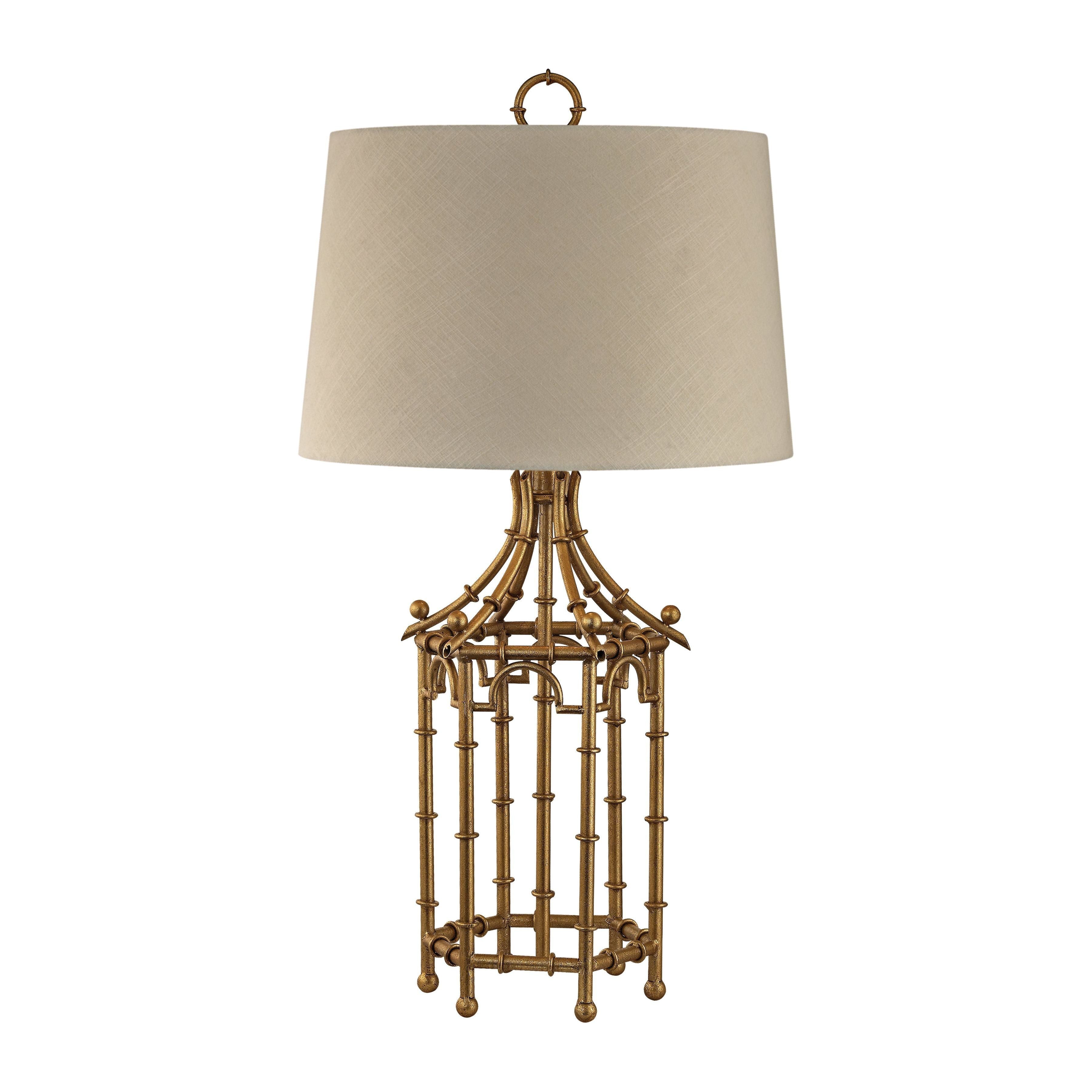 Bamboo Birdcage 32.25" High 1-Light Table Lamp