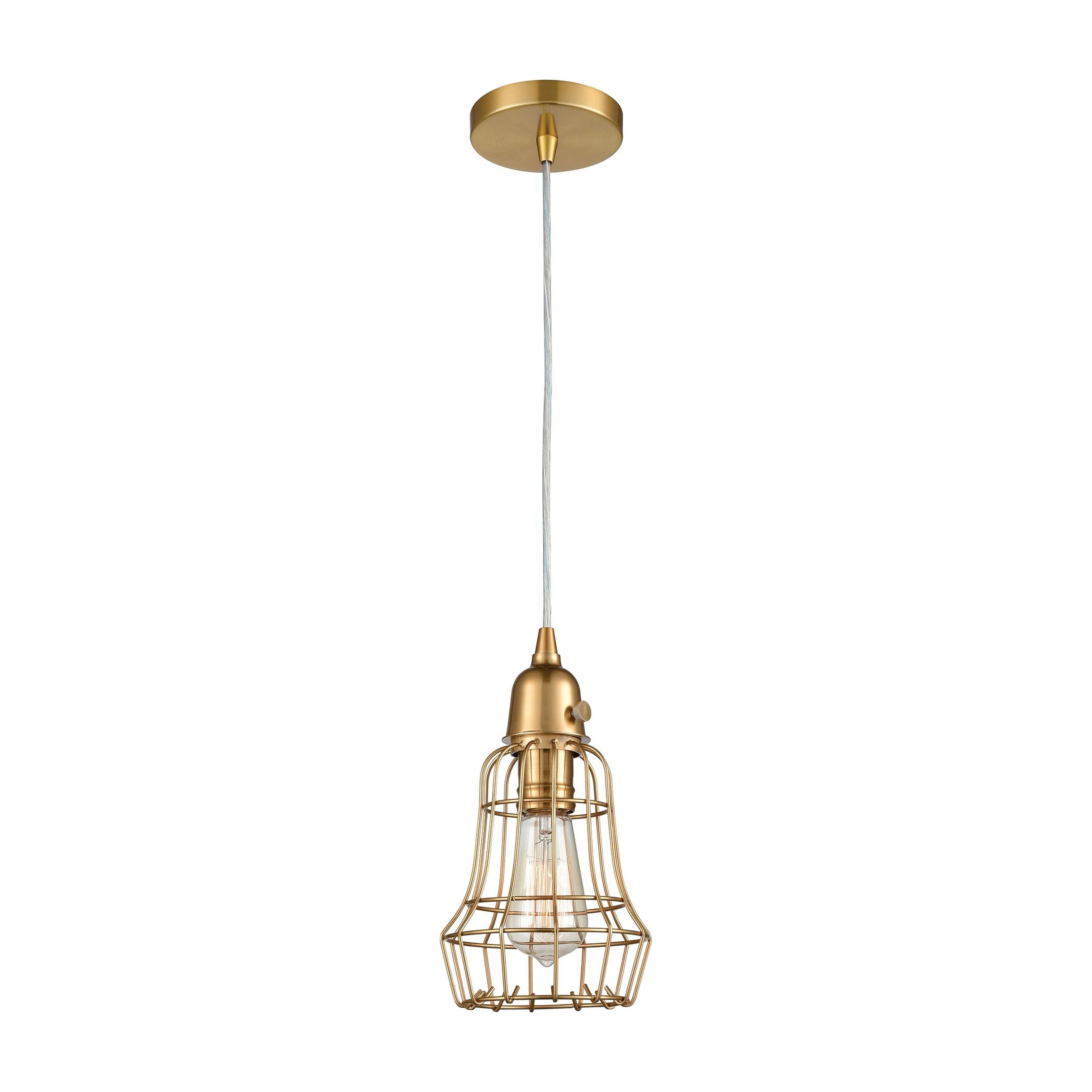 Squashcourt 6" Wide 1-Light Mini Pendant