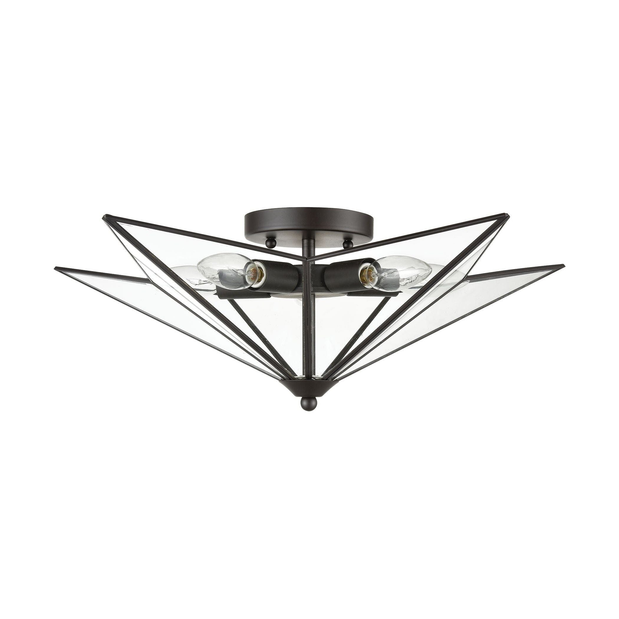 Moravian Star 21" Wide 5-Light Flush Mount