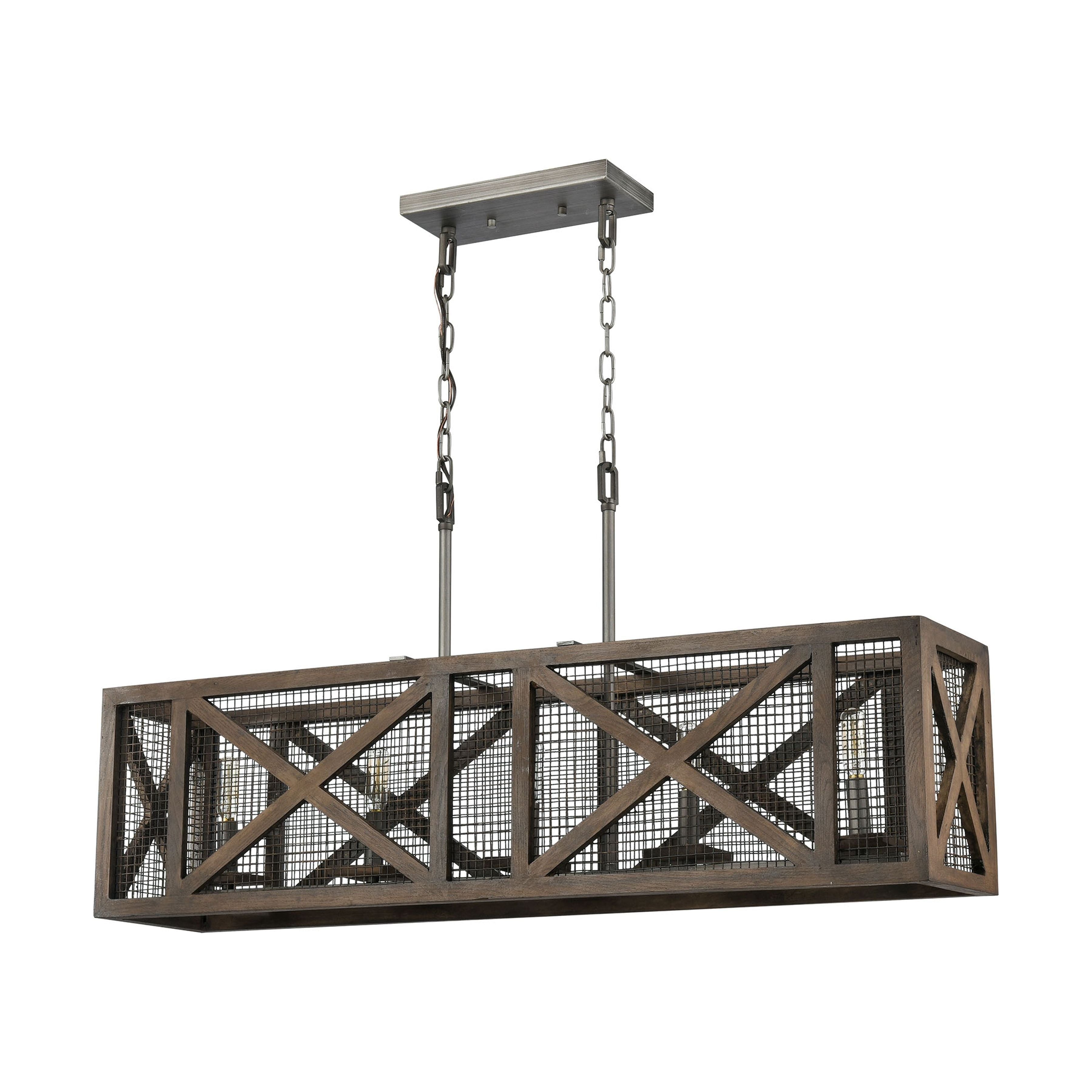 Stockyard 38" Wide 5-Light Linear Chandelier