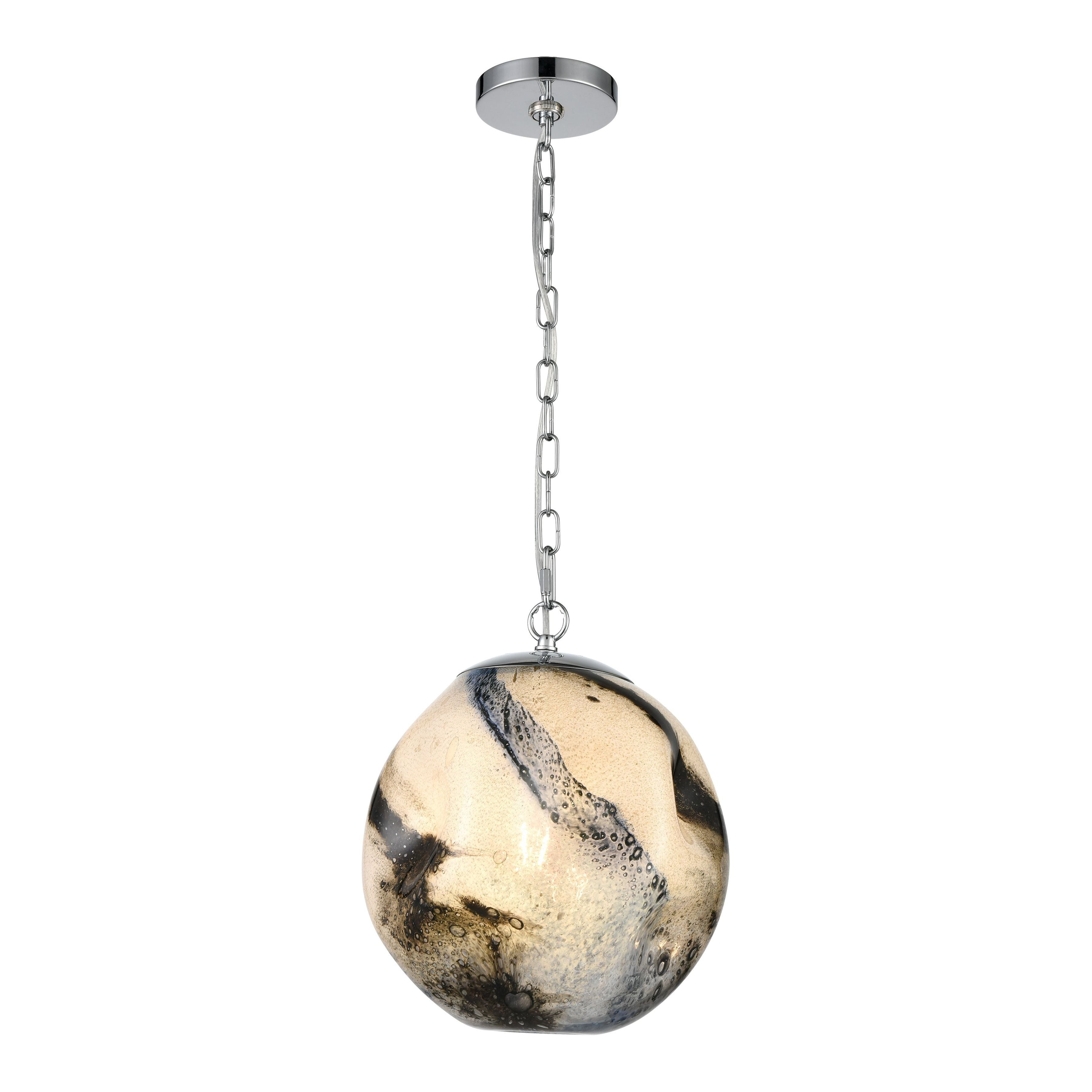 Blue Planetary 12" Wide 1-Light Pendant