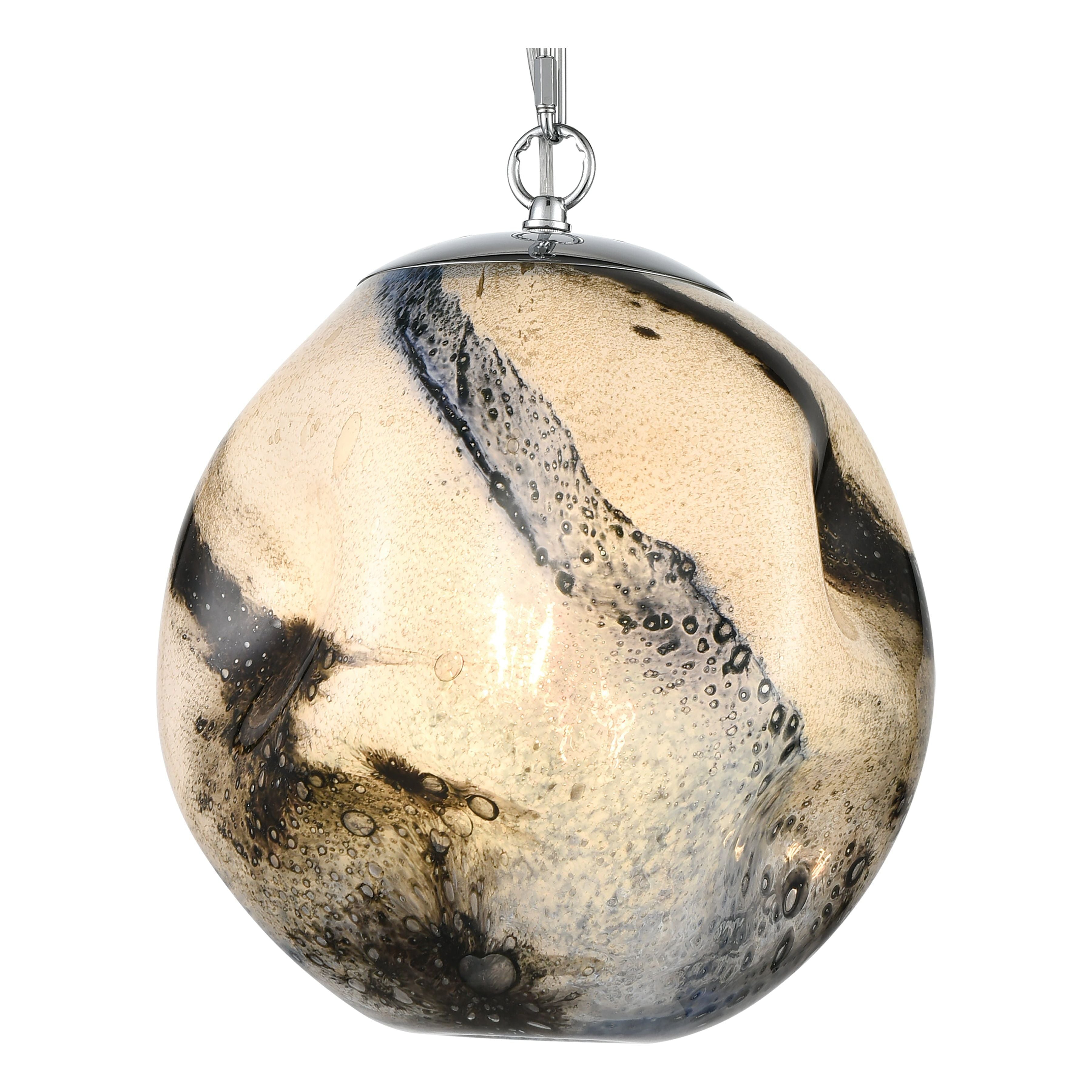 Blue Planetary 12" Wide 1-Light Pendant