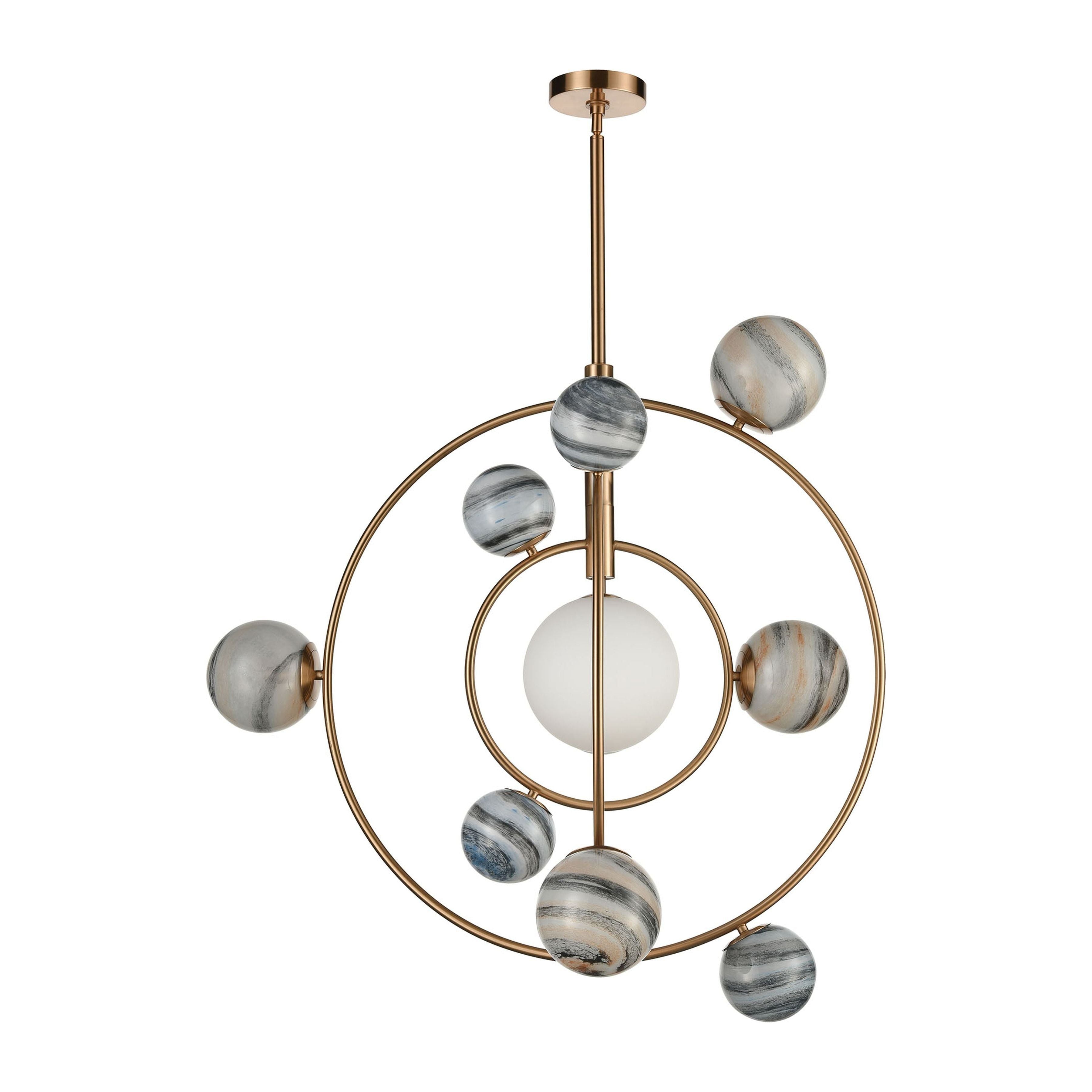 Orbital 35" Wide 10-Light Chandelier