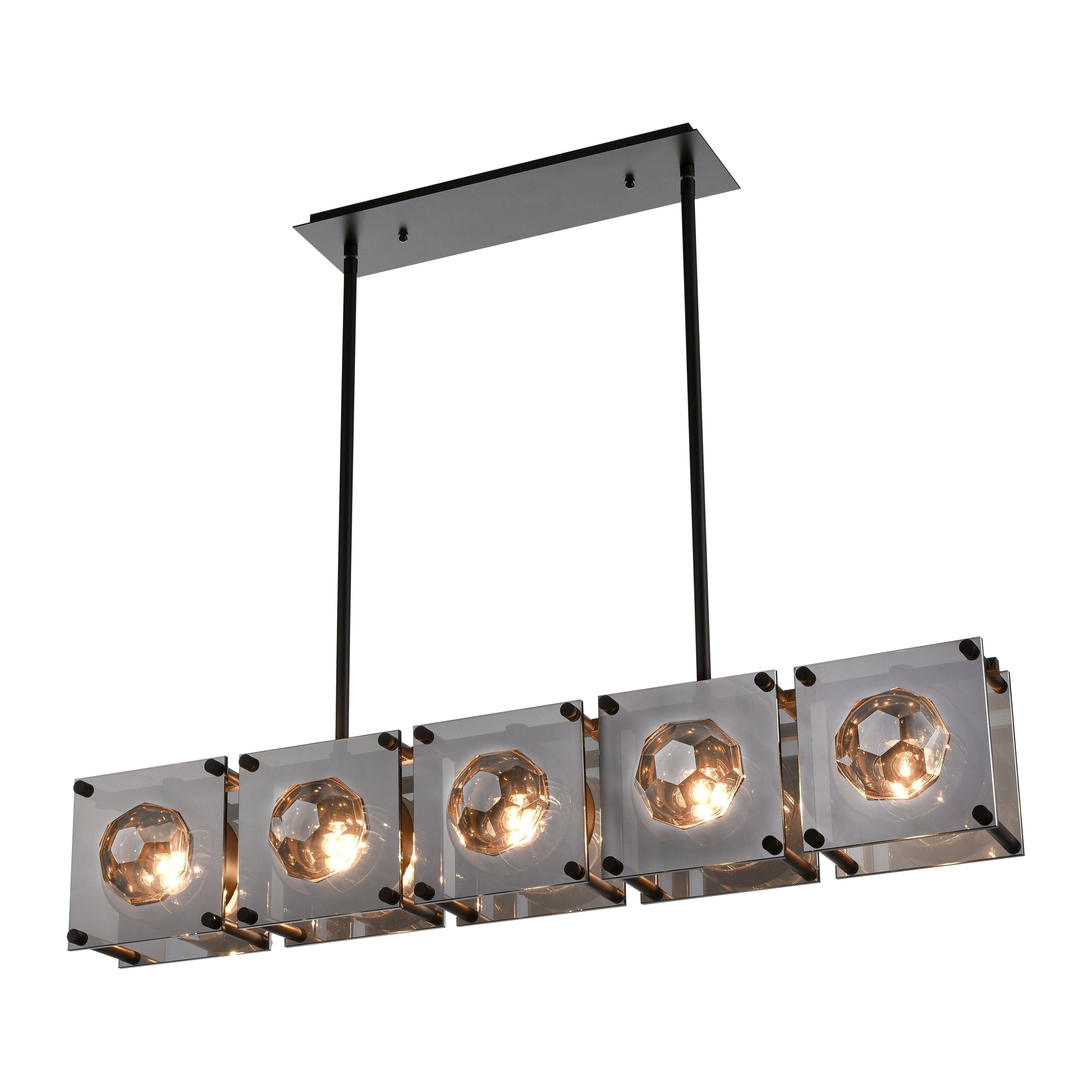 Brilliance 43" Wide 5-Light Linear Chandelier