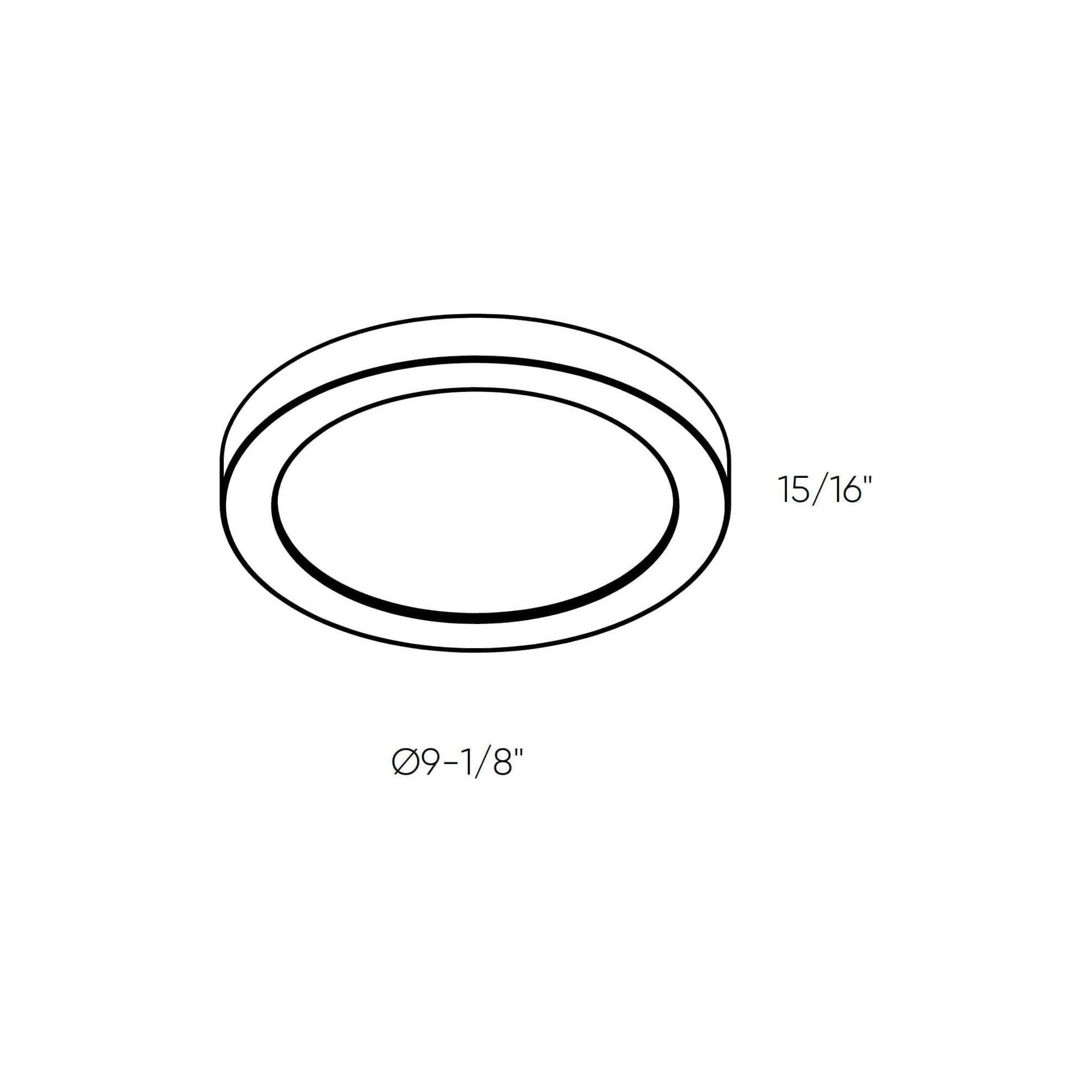 Radiance 9" Metal Flush Mount 5CCT